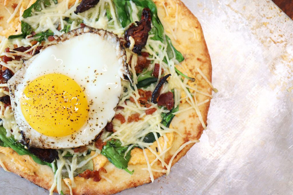 Spinach Cream Cheese Flatbread