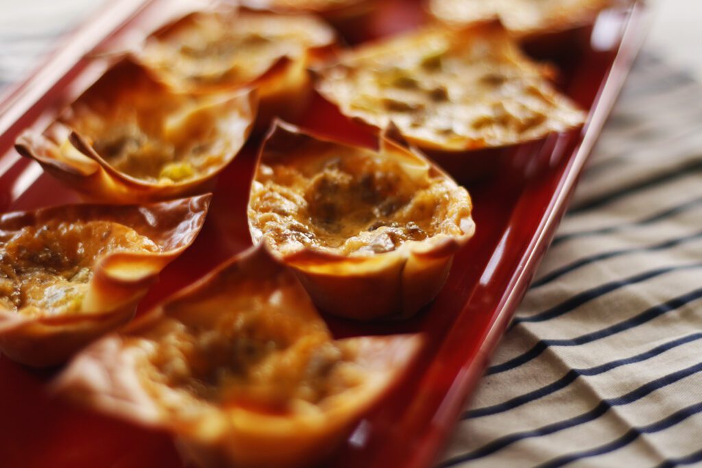 Tex Mex Wonton Cups